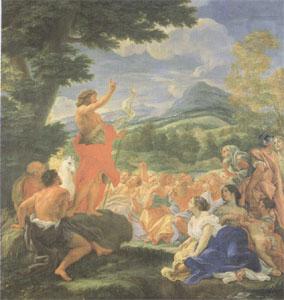 Giovanni Battista Gaulli Called Baccicio St John the Baptist Preaching (mk05) china oil painting image
